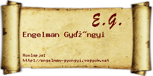 Engelman Gyöngyi névjegykártya