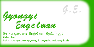 gyongyi engelman business card